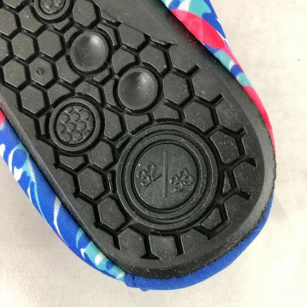 Boys Girls Unisex Water Shoes Fabric Slip On Starfish Blue White 32/33 US 1/1.5